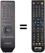 Replacement remote control Samsung DVD-1080P9