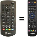 Replacement remote control MAJESTIC TVD-934
