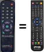Replacement remote control WHV15753W