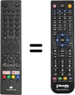 Replacement remote control Continental Edison HVS57157