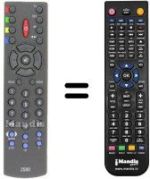 Replacement remote control Hypson HVS54407