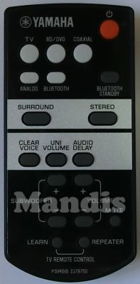 Original remote control YAMAHA FSR66 (ZJ787500)