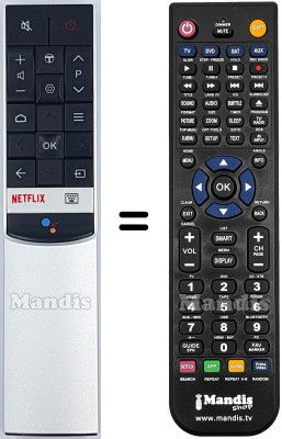 Replacement remote control Tcl 06BTZNYYCRC602S