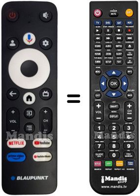 Replacement remote control Blaupunkt 32WGC5520S