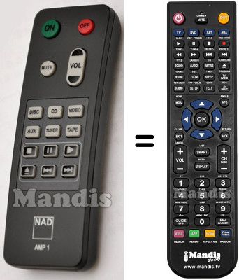 Replacement remote control NAD AMP 1
