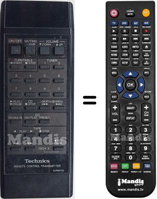Replacement remote control EUR64753