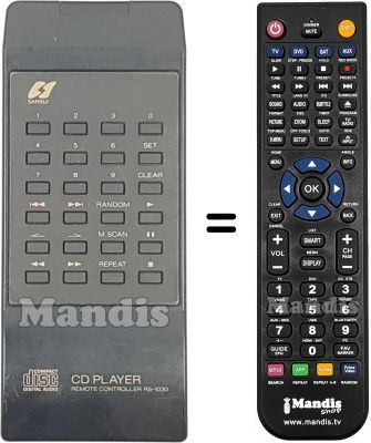 Replacement remote control RS-1030