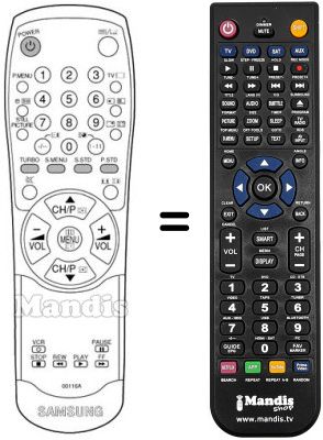 Replacement remote control AA64-50234