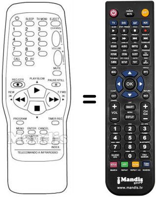 Replacement remote control Orion COMBI 5193 B