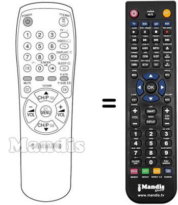 Replacement remote control 10104 N