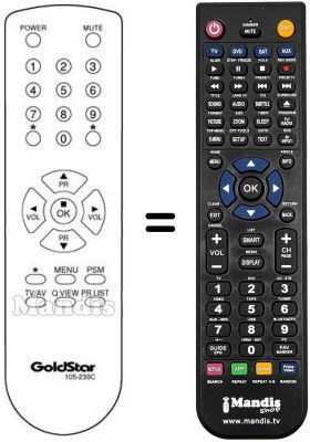 Replacement remote control 105-230C