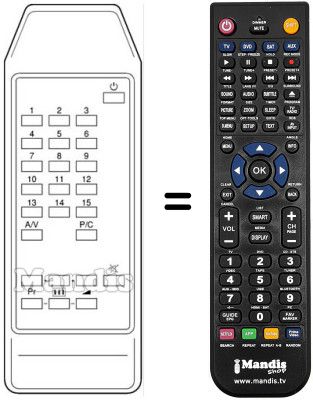 Replacement remote control 105 053 A