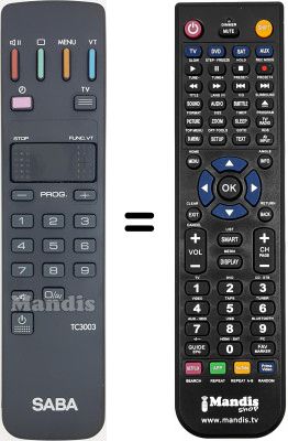 Replacement remote control Saba M 2505 F