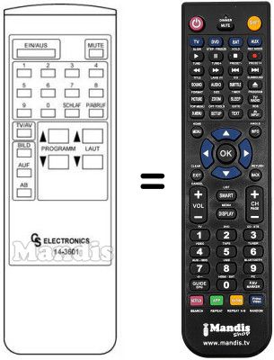 Replacement remote control 14-3601