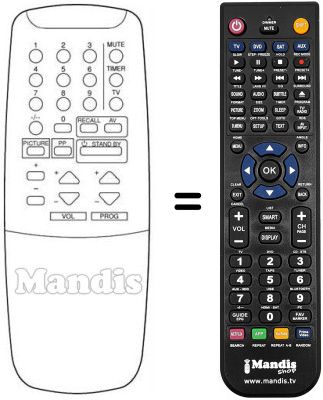 Replacement remote control PDMQ 14S3