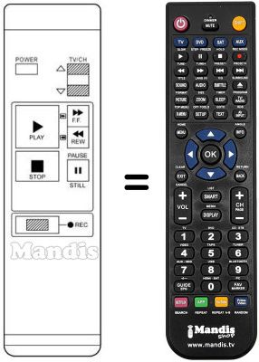 Replacement remote control 143.9.4100.62282