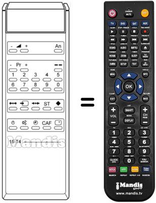 Replacement remote control CALIFORNIA AD 14 M 10