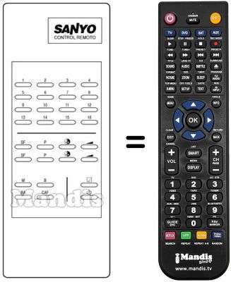 Replacement remote control 160.39.07