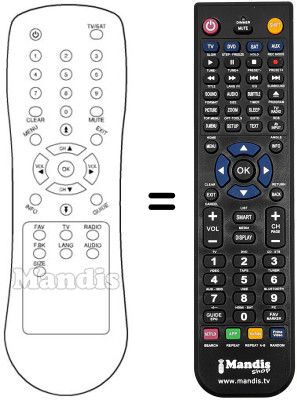 Replacement remote control 2000 FTA