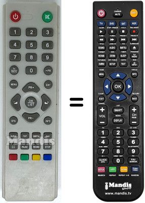 Replacement remote control EGLEMTEK TV-110