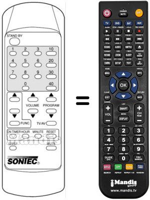 Replacement remote control 2070501