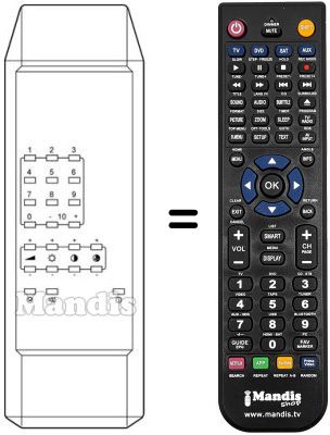 Replacement remote control 20 PROG