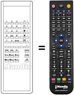 Replacement remote control 215 1053-21-01