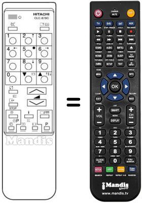Replacement remote control Hitachi CL 2114 R