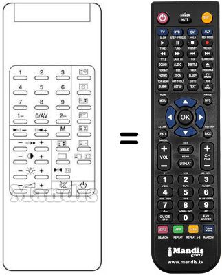Replacement remote control Waltham 29 PROG. TXT