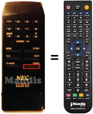 Replacement remote control 3022 / RD-313 E Replacement remote control 3022 / RD-313 E
