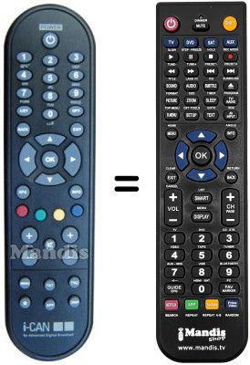 Replacement remote control I-CAN I-CAN 1100 TBG
