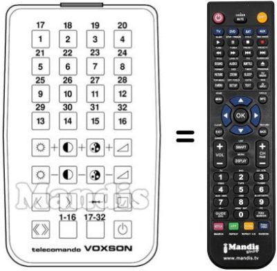 Replacement remote control 32 CHANNELS IR