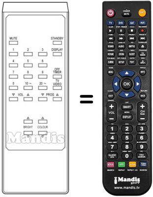 Replacement remote control White Westinghouse 3790 PS