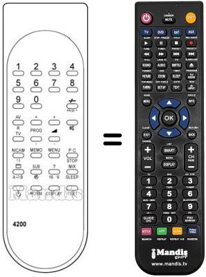 Replacement remote control 4200