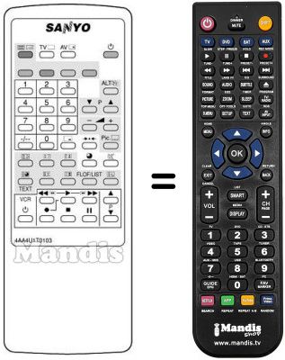Replacement remote control 4AA4U1T0103