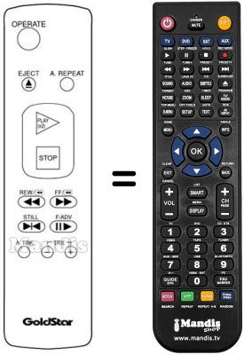 Replacement remote control 597-067A