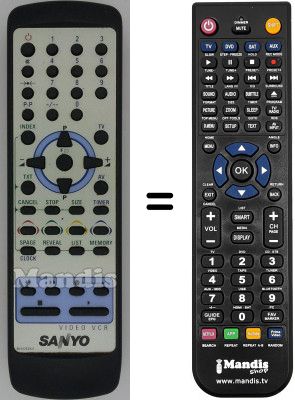 Replacement remote control Sanyo 17 AT 2C