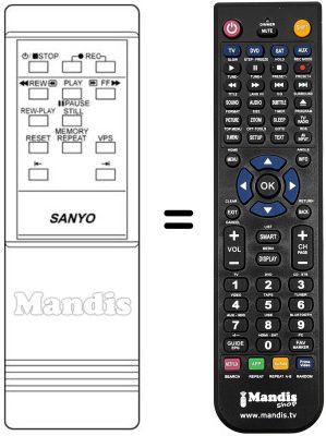 Replacement remote control 613.077.4385