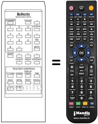 Replacement remote control 6142-05204