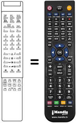 Replacement remote control 666602