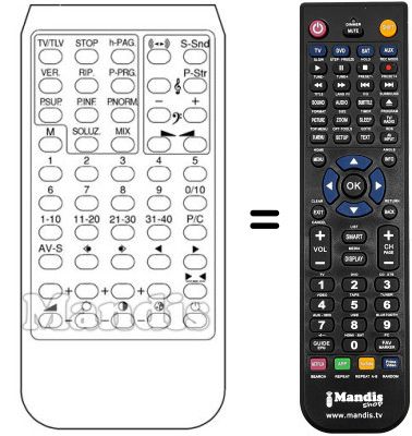 Replacement remote control 701 308 043