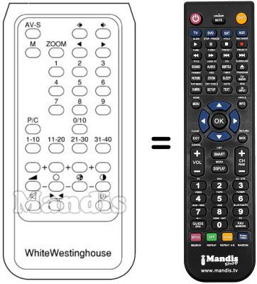 Replacement remote control 701 308 075