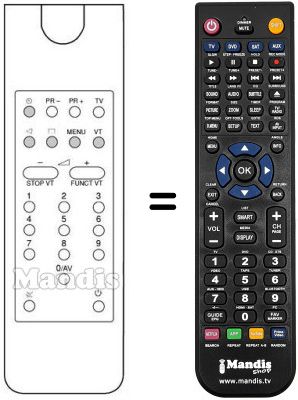 Replacement remote control Thomson 7050 DH Replacement remote control Thomson 7050 DH