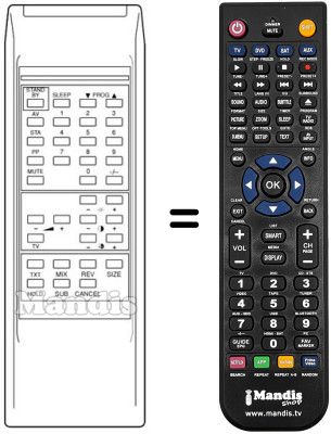 Replacement remote control QUELLE 729687.4