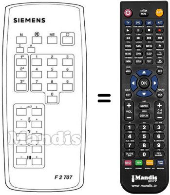 Replacement remote control 752758