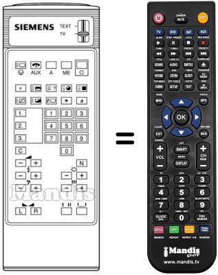 Replacement remote control 753055