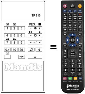 Replacement remote control 754354