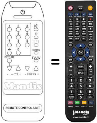 Replacement remote control 79000151109