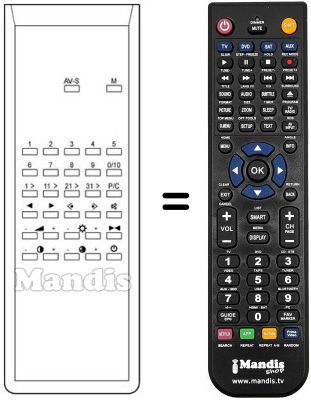 Replacement remote control Desmet TVC 8H70PS