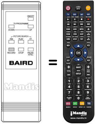 Replacement remote control Baird 8951